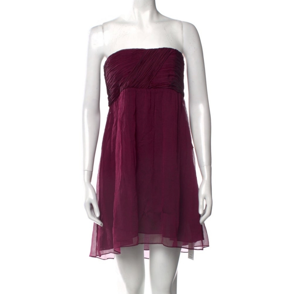 Alice + Olivia Women's Medium Blackberry Purple Strapless Dress New with Tags